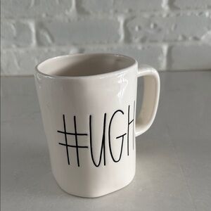 OG Rae Dunn Cream Mug with Hashtag UGH Design